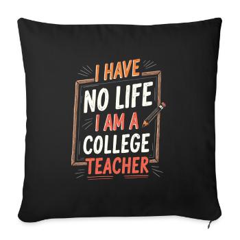 Professor - Sofa pillowcase 17,3'' x 17,3'' (45 x 45 cm) - black - Front