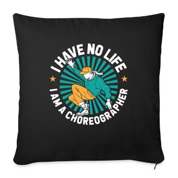 Chorégraphe - Housse de coussin décorative 45 x 45 cm - noir - Devant