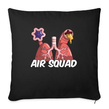 Inhalothérapeute Kader - Housse de coussin décorative 45 x 45 cm - noir - Devant