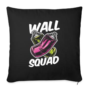 Muralist Squad - Sofa pillowcase 17,3'' x 17,3'' (45 x 45 cm) - black - Front