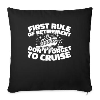 Cruise Retraite - Housse de coussin décorative 45 x 45 cm - noir - Devant