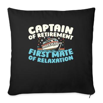 Kreuzfahrt Retired Retirement - Sofakissenbezug 45 x 45 cm - Schwarz - Vorne