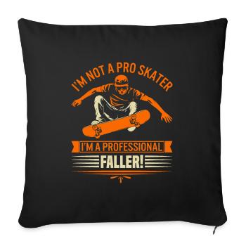 Je ne suis pas un skateur professionnel ; Je suis un professionnel de la famille ! - Housse de coussin décorative 45 x 45 cm - noir - Devant