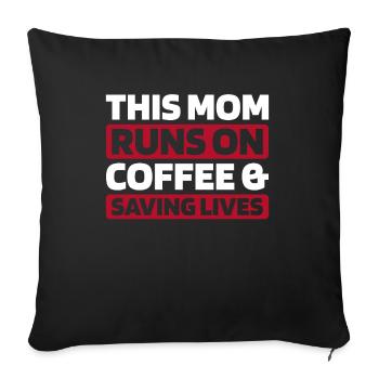 Ambulance Service Paramedic Paramedic - Sofa pillowcase 17,3'' x 17,3'' (45 x 45 cm) - black - Front