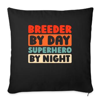 Éleveur - Housse de coussin décorative 45 x 45 cm - noir - Devant