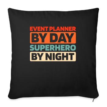 Event Planner - Sofa pillowcase 17,3'' x 17,3'' (45 x 45 cm) - black - Front