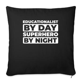 pedagogue - Sofa pillowcase 17,3'' x 17,3'' (45 x 45 cm) - black - Front