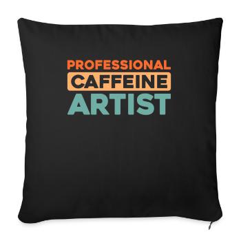 Barista - Sofa pillowcase 17,3'' x 17,3'' (45 x 45 cm) - black - Front