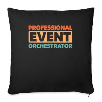 Event planner - Sofa pillowcase 17,3'' x 17,3'' (45 x 45 cm) - black - Front