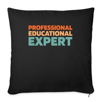 Pedagogue - Sofa pillowcase 17,3'' x 17,3'' (45 x 45 cm) - black - Front