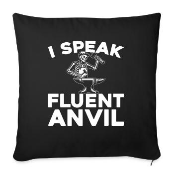 Blacksmith metalworker - Sofa pillowcase 17,3'' x 17,3'' (45 x 45 cm) - black - Front