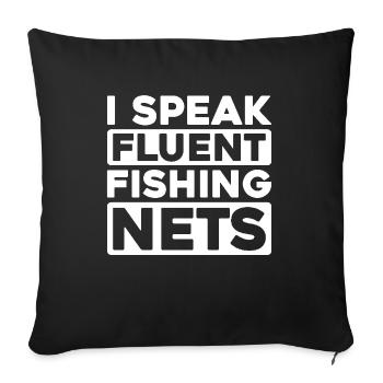 Pêcheur - Housse de coussin décorative 45 x 45 cm - noir - Devant