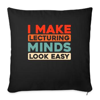 Professor - Sofa pillowcase 17,3'' x 17,3'' (45 x 45 cm) - black - Front
