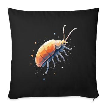 Rollie Pollie Maman Insect Propriétaire Pilule Bug - Housse de coussin décorative 45 x 45 cm - noir - Devant