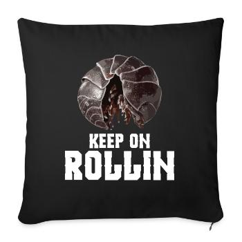 Entomologist Keep on rollin Insect Owner Rollie - Sofakissenbezug 45 x 45 cm - Schwarz - Vorne