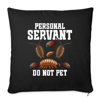 Rollie Pollie Enthusiast Isopod Pill bug - Housse de coussin décorative 45 x 45 cm - noir - Devant