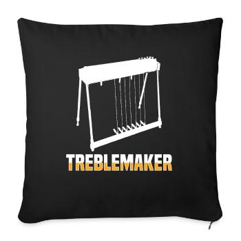 Pedal Steel Guitarist String Instrument Mountain - Sofa pillowcase 17,3'' x 17,3'' (45 x 45 cm) - black - Front
