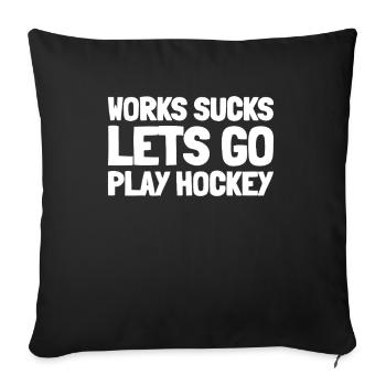 Hockey sur gazon - Housse de coussin décorative 45 x 45 cm - noir - Devant