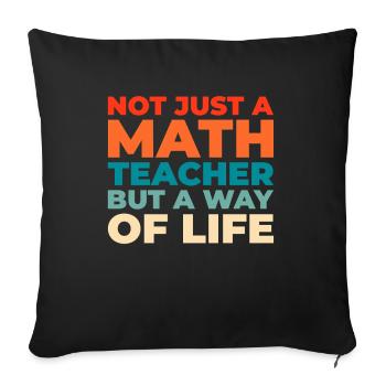 Professeur de mathématiques Professeur de mathématiques - Housse de coussin décorative 45 x 45 cm - noir - Devant