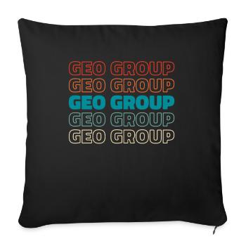 Professeur de géographie Équipe de professeurs de géo - Housse de coussin décorative 45 x 45 cm - noir - Devant