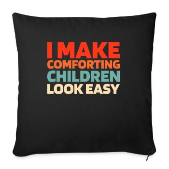 Pediatric Nurse - Sofa pillowcase 17,3'' x 17,3'' (45 x 45 cm) - black - Front