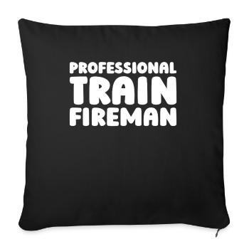 Firefighter Training Training - Sofa pillowcase 17,3'' x 17,3'' (45 x 45 cm) - black - Front