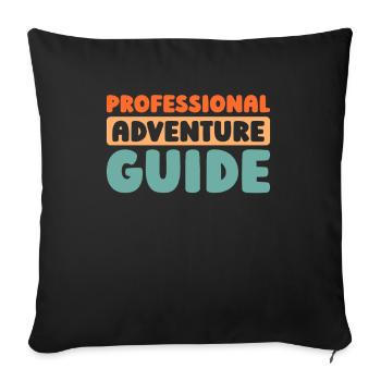 Tour guide - Sofa pillowcase 17,3'' x 17,3'' (45 x 45 cm) - black - Front