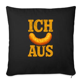 Lustiger Spruch Humor Ich Flip Aus Geschenkidee - Sofakissenbezug 45 x 45 cm - Schwarz - Vorne