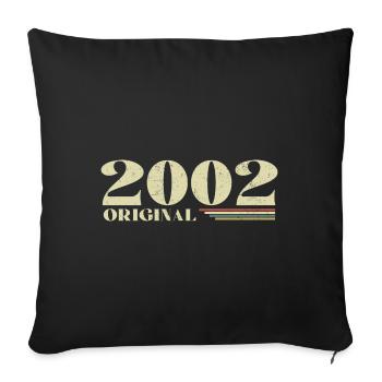 Original 2002 Vintage 2002 Retro Anniversary 2002 - Sofa pillowcase 17,3'' x 17,3'' (45 x 45 cm) - black - Front