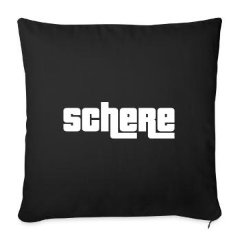 Schere - Sofakissenbezug 45 x 45 cm - Schwarz - Vorne
