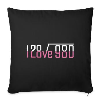 Formel der Liebe - Formula of Love - Sofakissenbezug 45 x 45 cm - Schwarz - Vorne