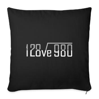 Formel der Liebe - Formula of Love - Sofakissenbezug 45 x 45 cm - Schwarz - Vorne
