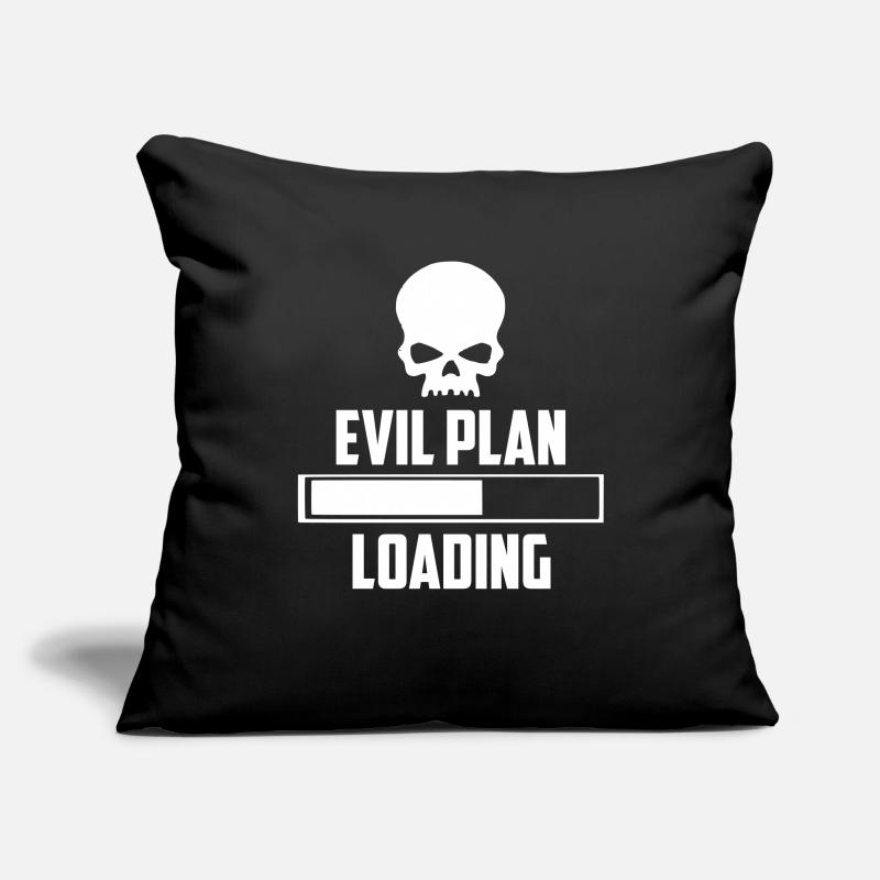 evil plan loading funny logo Sofa pillowcase 17,3'' x 17,3'' (45 x 45 cm)