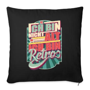 Rentner Lustiges Geschenk - Sofakissenbezug 45 x 45 cm - Schwarz - Vorne