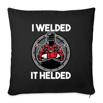 Soudeur - Je l’ai soudé - Housse de coussin décorative 45 x 45 cm - noir - Devant