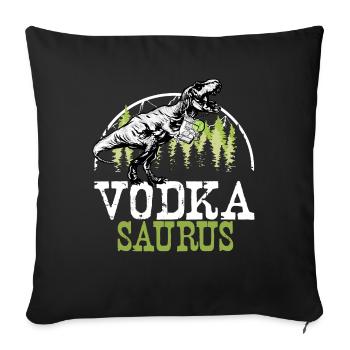 Vodka Saurus Dinosaur Funny Vodka Lemon Trex - Sofa pillowcase 17,3'' x 17,3'' (45 x 45 cm) - black - Front