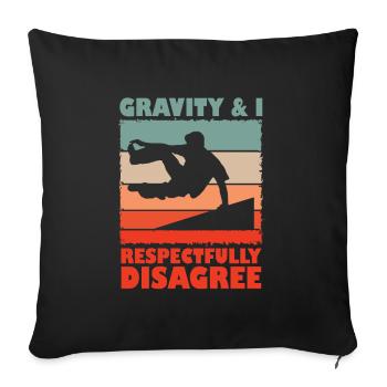 Parkour - Freerunning Design mit coolem Spruch - Sofakissenbezug 45 x 45 cm - Schwarz - Vorne