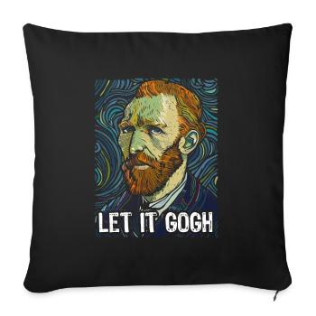 Let it Gogh - Artistes - Vincent van Gogh - Dire - Housse de coussin décorative 45 x 45 cm - noir - Devant