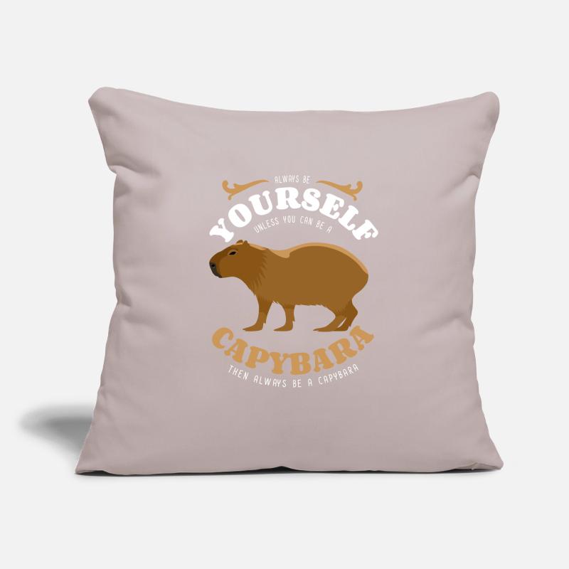 Sei immer du selbst - Capybara - Spruch Sofakissenbezug 45 x 45 cm