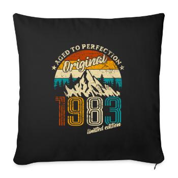 Original 1983 Limited Edition - Cadeau - Housse de coussin décorative 45 x 45 cm - noir - Devant