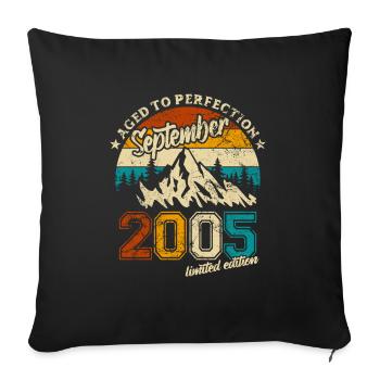 Limited Edition September 2005 Geburtstag Geschenk - Sofakissenbezug 45 x 45 cm - Schwarz - Vorne