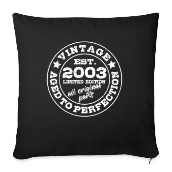 Vintage 2003 Limited Edition Aged to Perfection - Sofakissenbezug 45 x 45 cm - Schwarz - Vorne