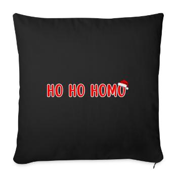 HO HO HOMO! LGBTQ - Sofakissenbezug 45 x 45 cm - Schwarz - Vorne