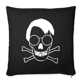 Loud Skull / Skull / Politics / X-ray Image - Sofa pillowcase 17,3'' x 17,3'' (45 x 45 cm) - black - Front
