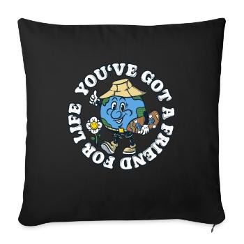 Ami pour la vie Protection de l’environnement Erthday - Housse de coussin décorative 45 x 45 cm - noir - Devant