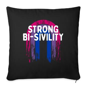 Strong Bi-sivility Bisexual LGBTQ Bi Pride LGBT - Sofa pillowcase 17,3'' x 17,3'' (45 x 45 cm) - black - Front