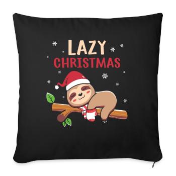 Lazy christmas - Sofa pillowcase 17,3'' x 17,3'' (45 x 45 cm) - black - Front