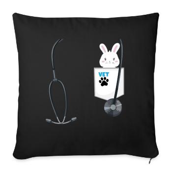 Future Veterinarian Costume School Career Day - Sofa pillowcase 17,3'' x 17,3'' (45 x 45 cm) - black - Front