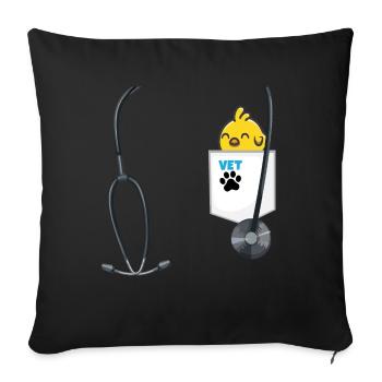 Veterinarian Costume for Boys Career Day Outfit - Sofa pillowcase 17,3'' x 17,3'' (45 x 45 cm) - black - Front