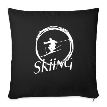 skiing - Sofakissenbezug 45 x 45 cm - Schwarz - Vorne